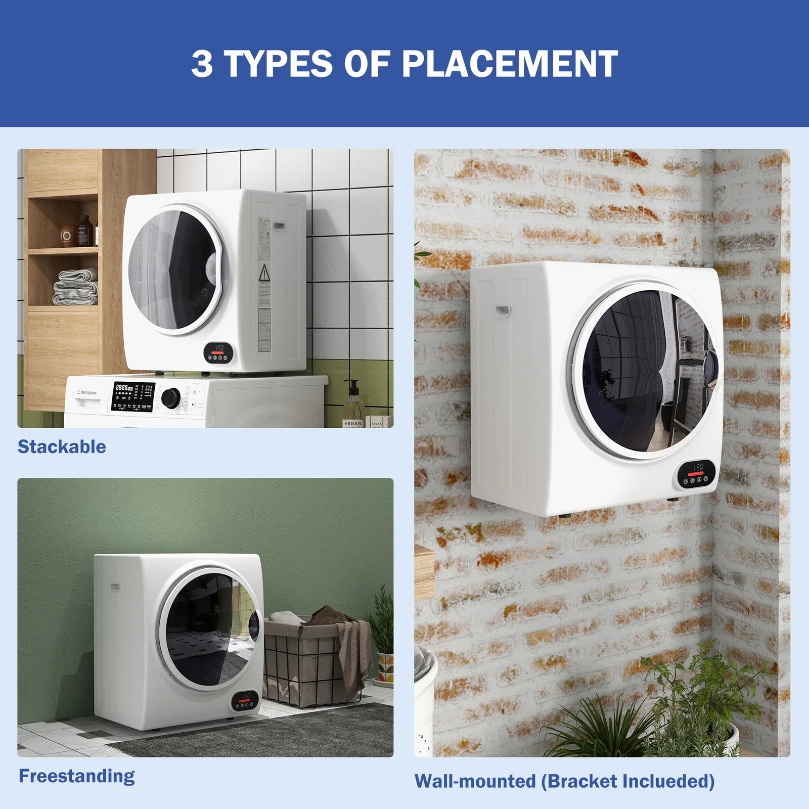 1.5 Cu Ft Electric Portable Laundry Dryer - Image 8