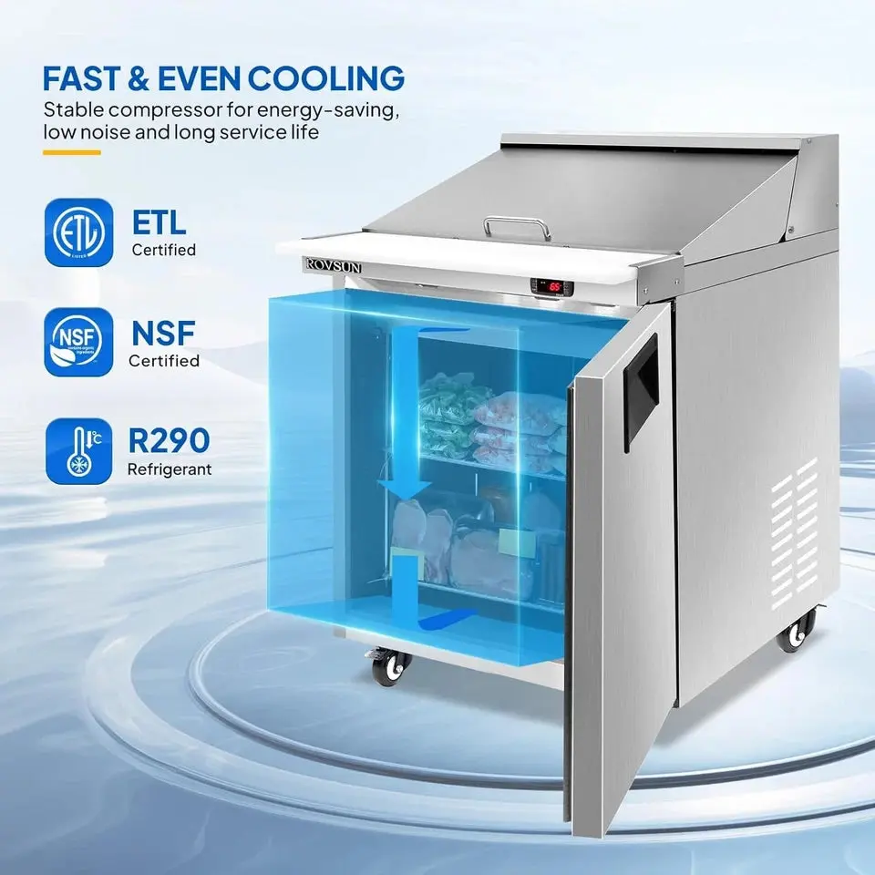1 Door Commercial Sandwich Refrigerator - Image 3