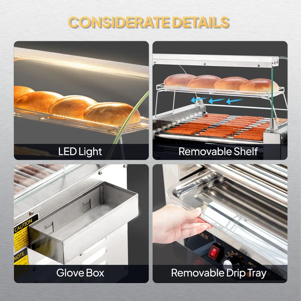 11 Hot Dog Roller W/ Bun Warmer - Image 6