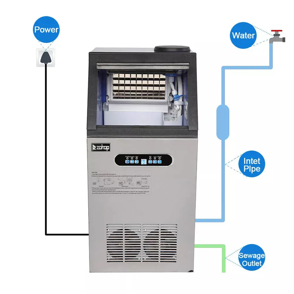 110lbs Commercial Ice Maker Machine - Image 4