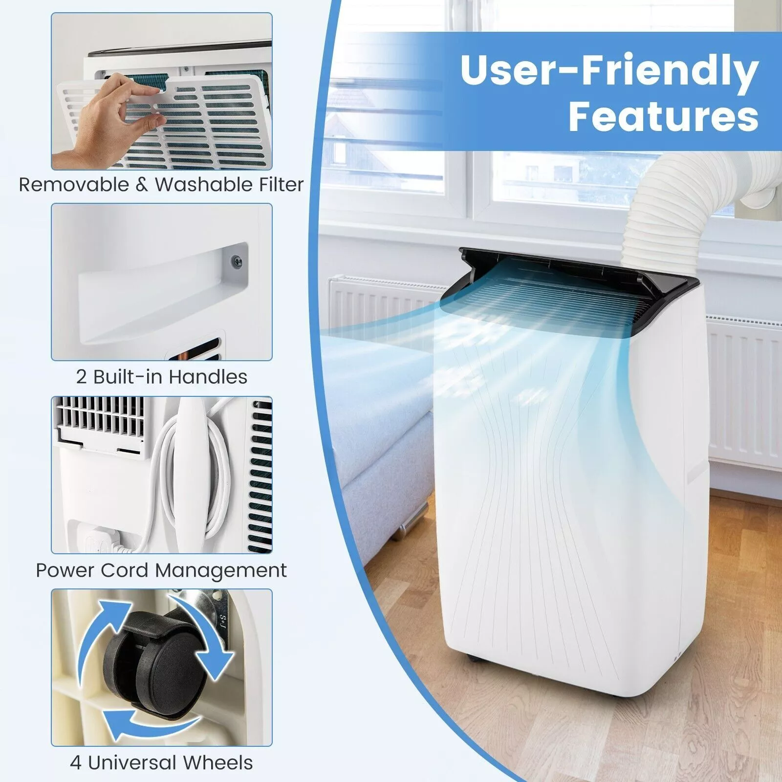 12000 BTU Portable Air Conditioner With Heater - Image 2