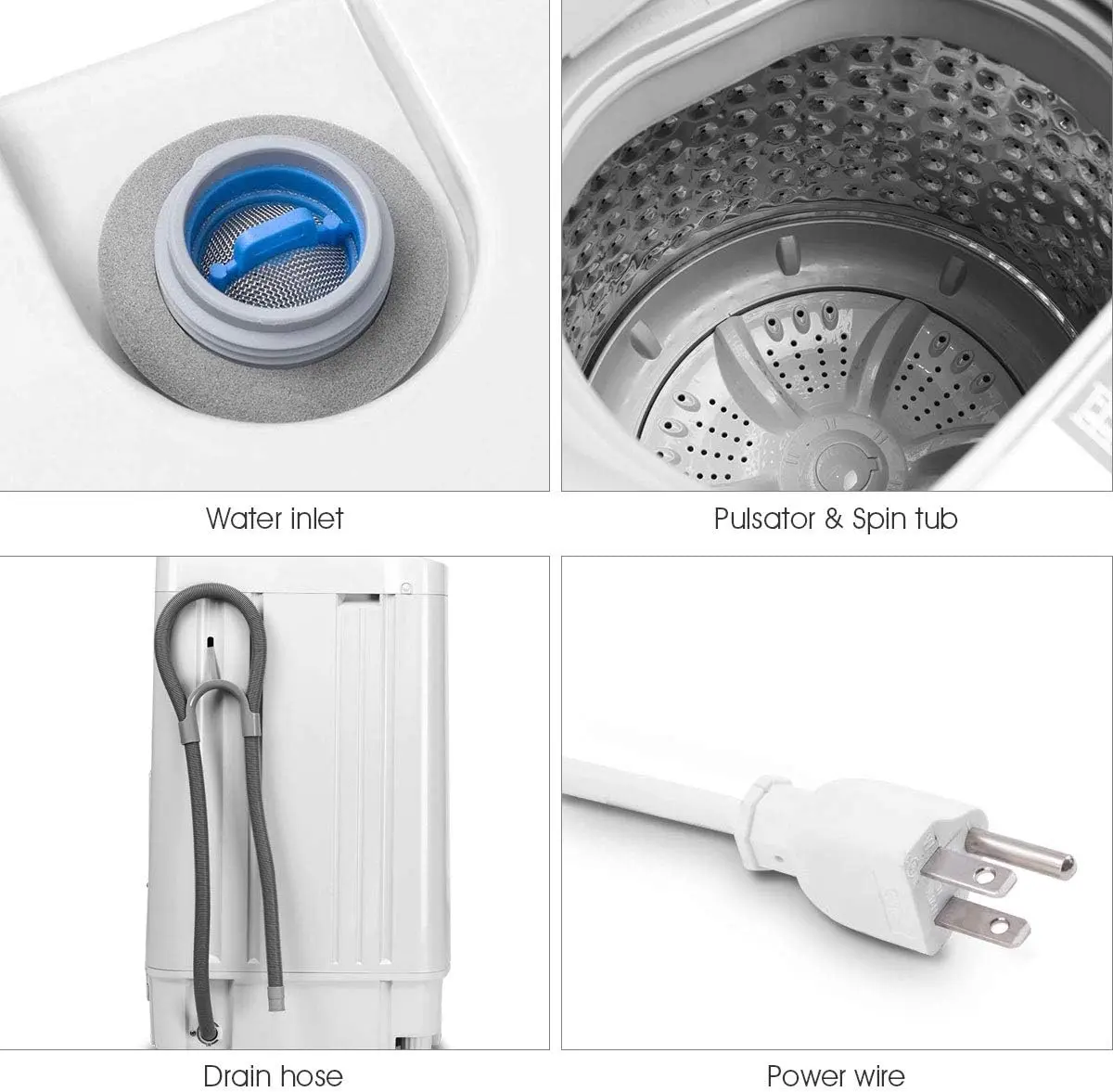 12lbs Portable Apartment Ventless Washer & Spin Dryer - Image 5
