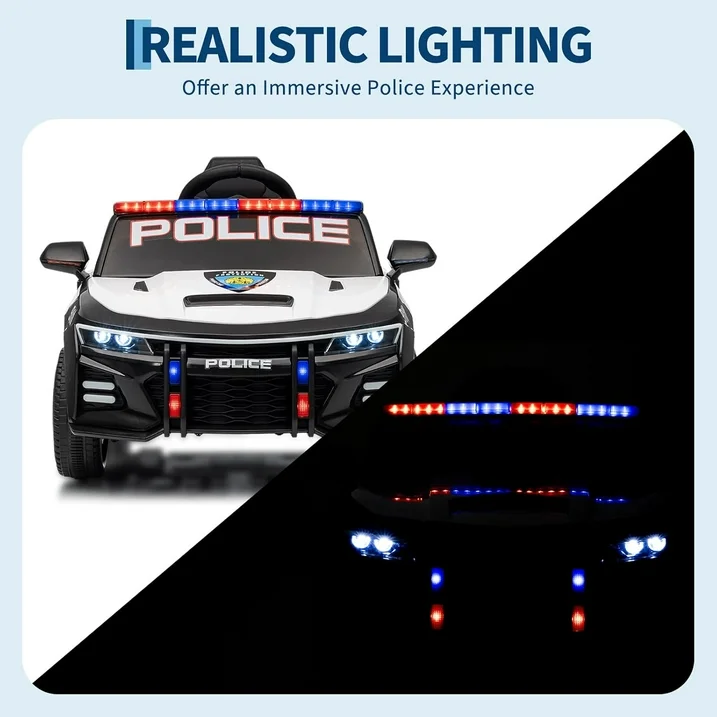 12V Electric Ride On Police Car W/ Remote Control - Image 6