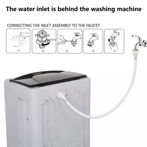 13.3lbs Portable Apartment Ventless Washer & Spin Dryer - Image 8