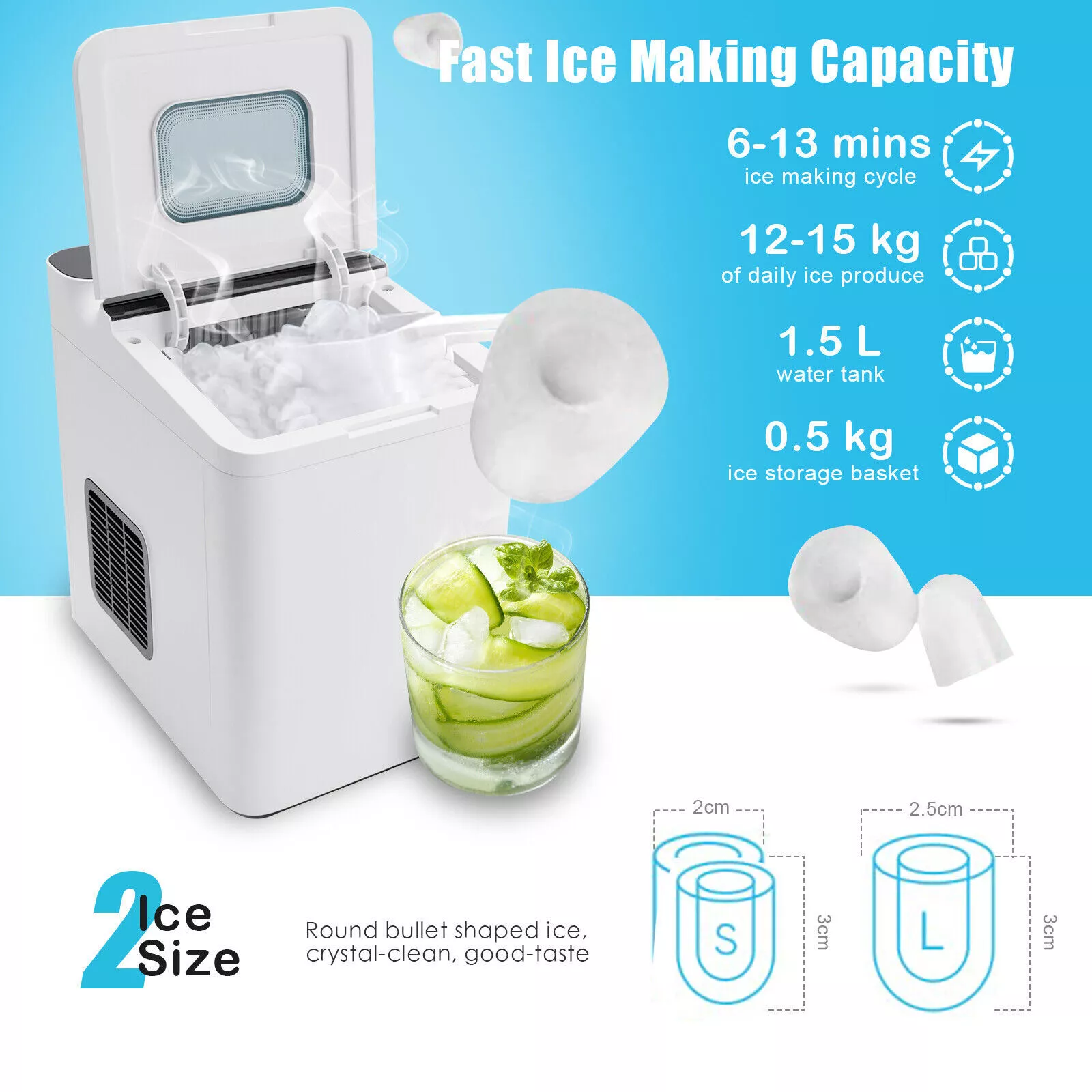 15KG Ice Cube Maker Machine - Image 6