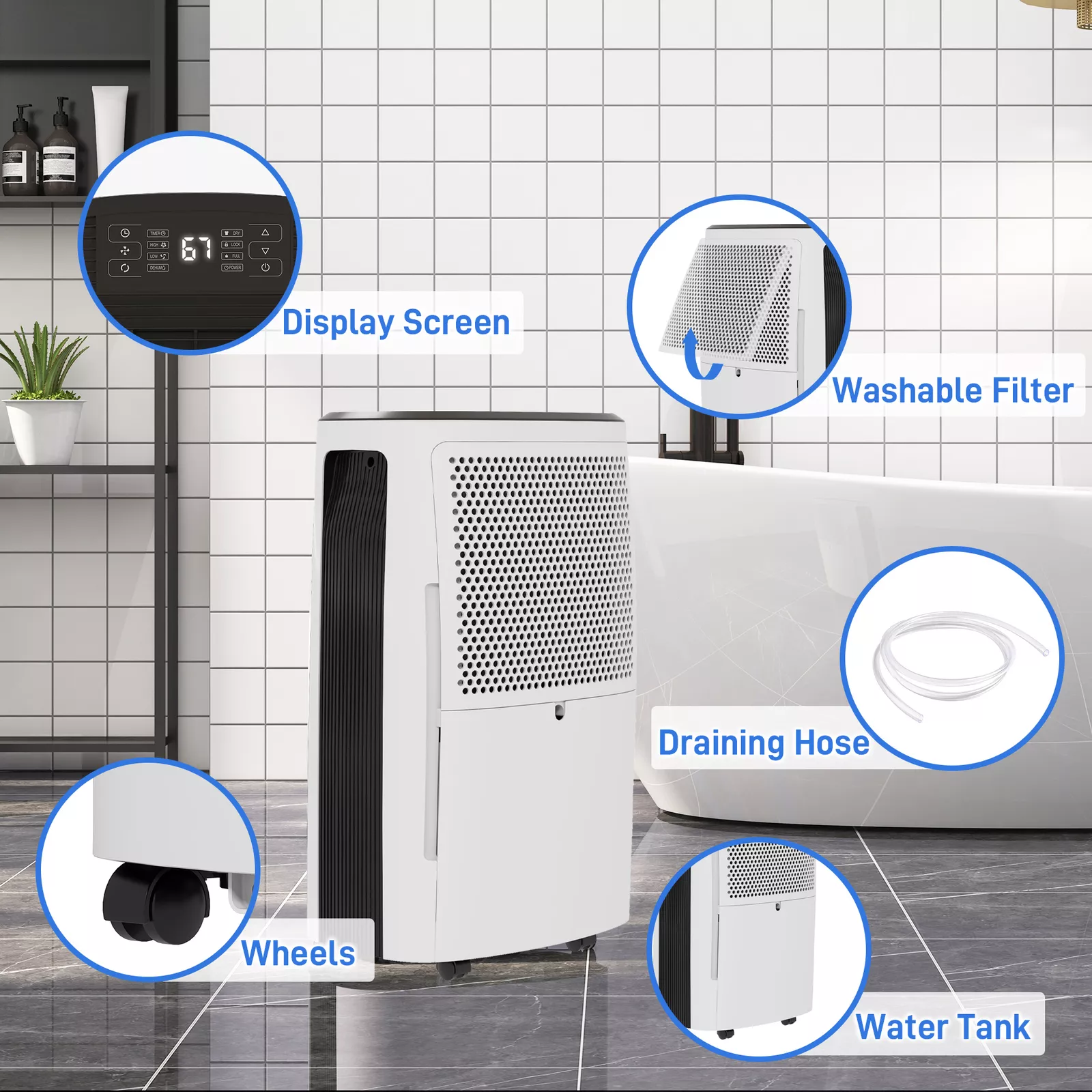 16L Electric Portable Dehumidifier - Image 2