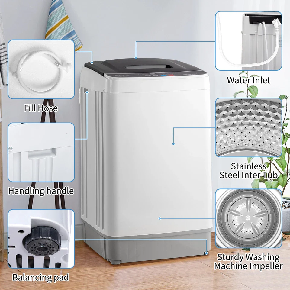 17.6lbs Portable Apartment Ventless Washer & Spin Dryer - Image 5