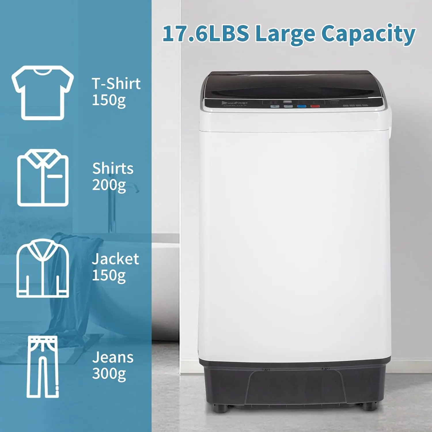 17.6lbs Portable Apartment Ventless Washer & Spin Dryer - Image 6