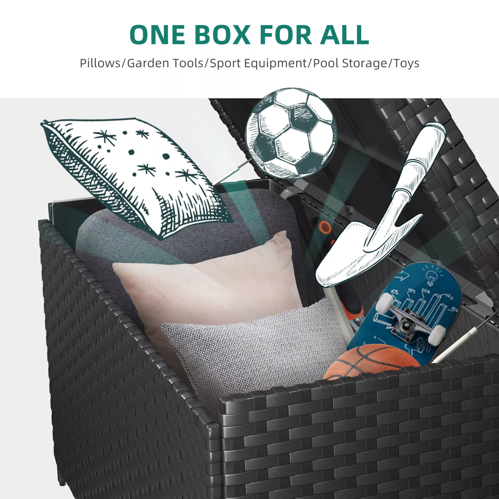 170 Gallon Outdoor Storage Deck Box - Image 5