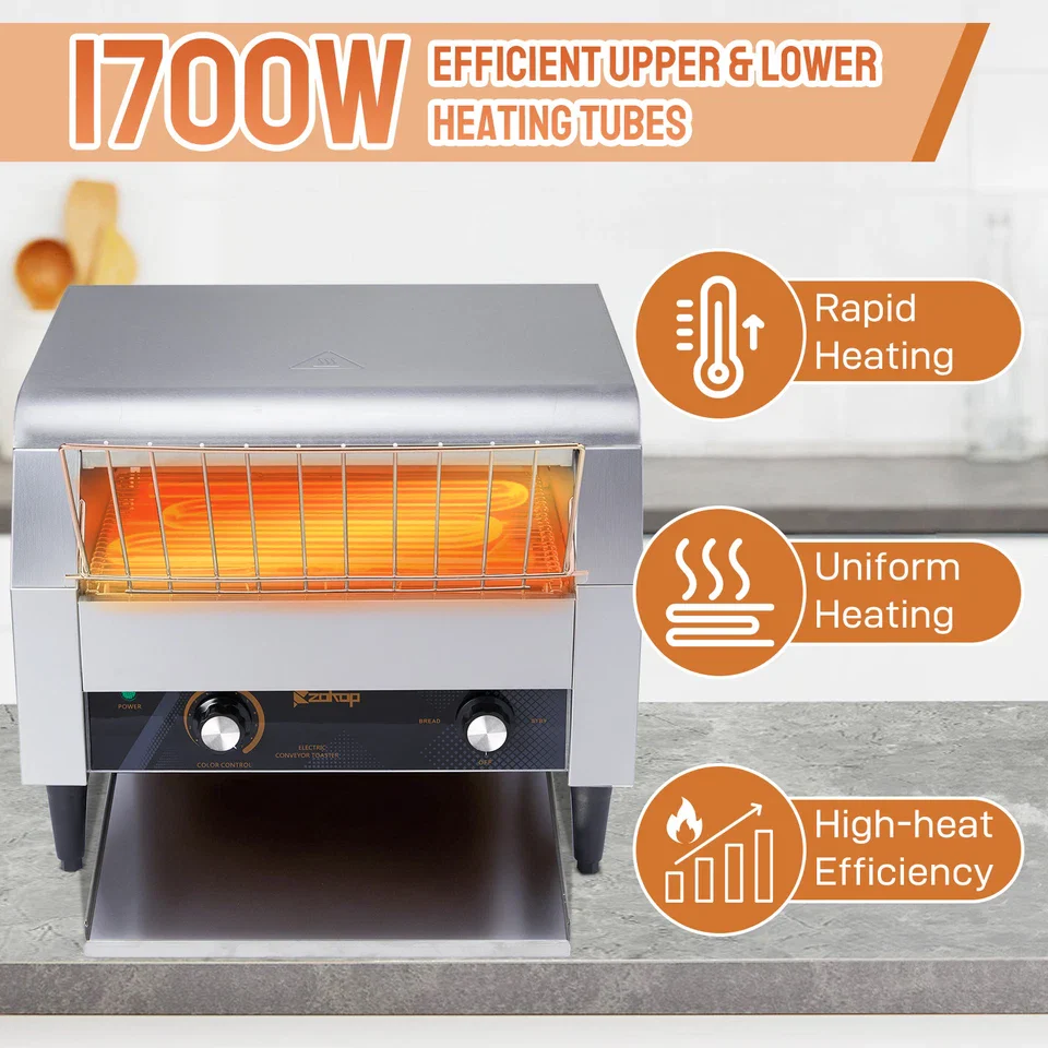 1700W Restaurant Commercial Toaster - Image 4