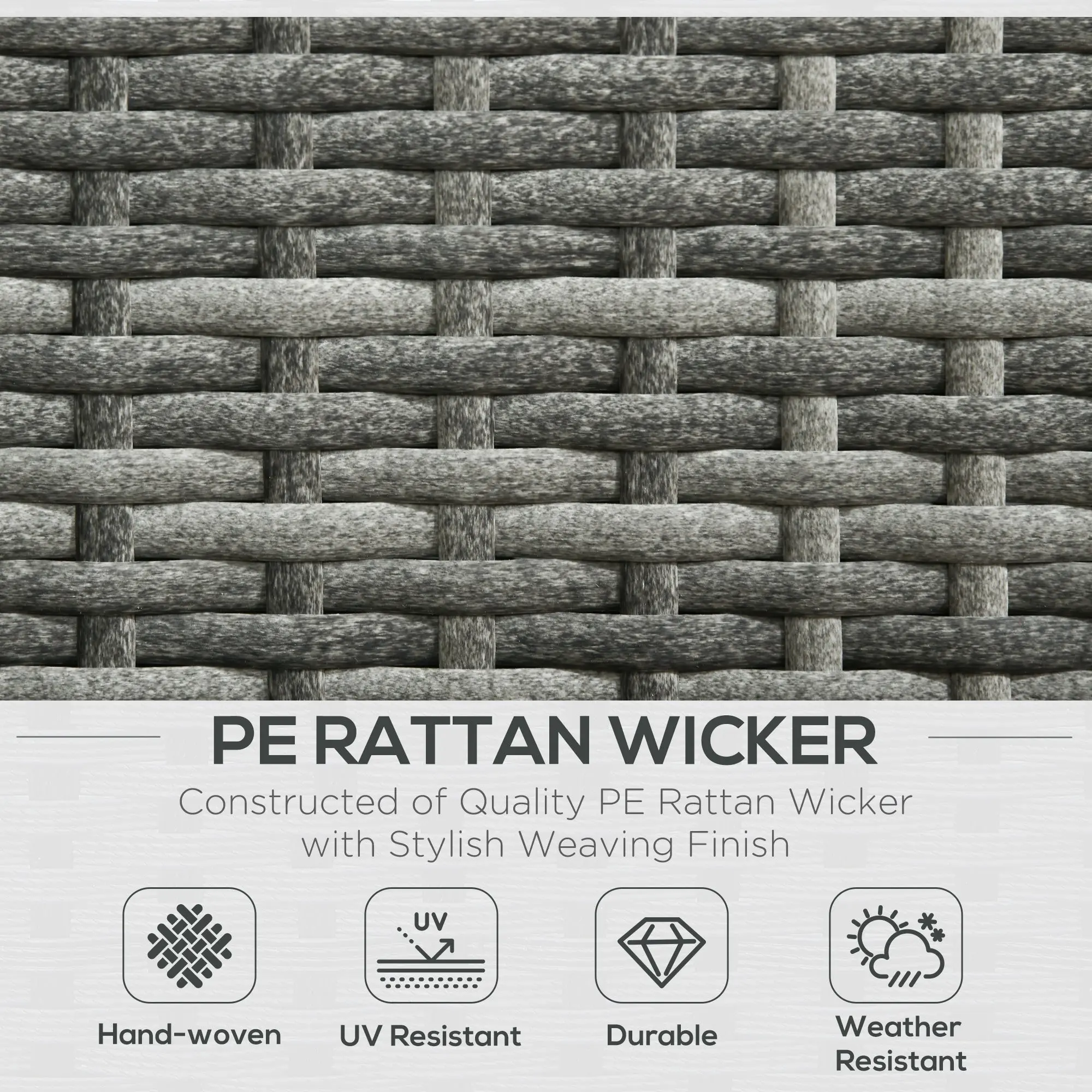 2 Piece Rattan Outdoor Patio Couch Set - Image 3