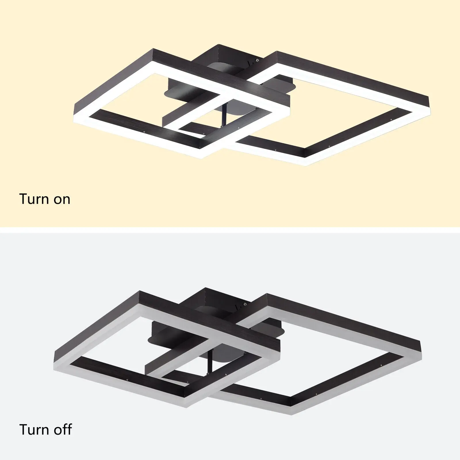 2 Squares Flush Mount Ceiling Light - Image 3