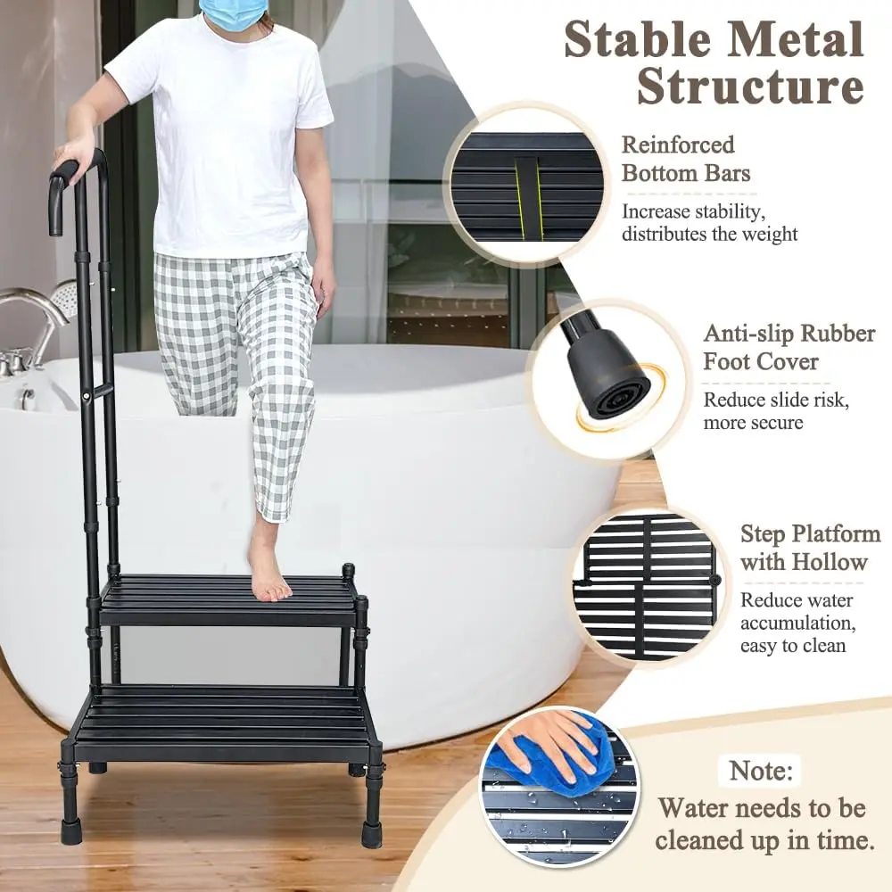20" Elderly Bedside Step Stool - Image 2