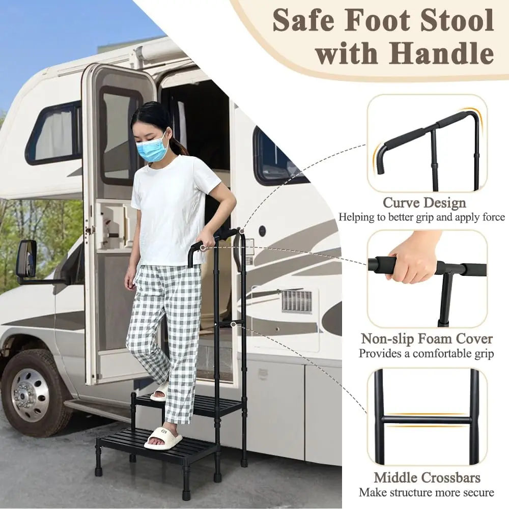 20" Elderly Bedside Step Stool - Image 3