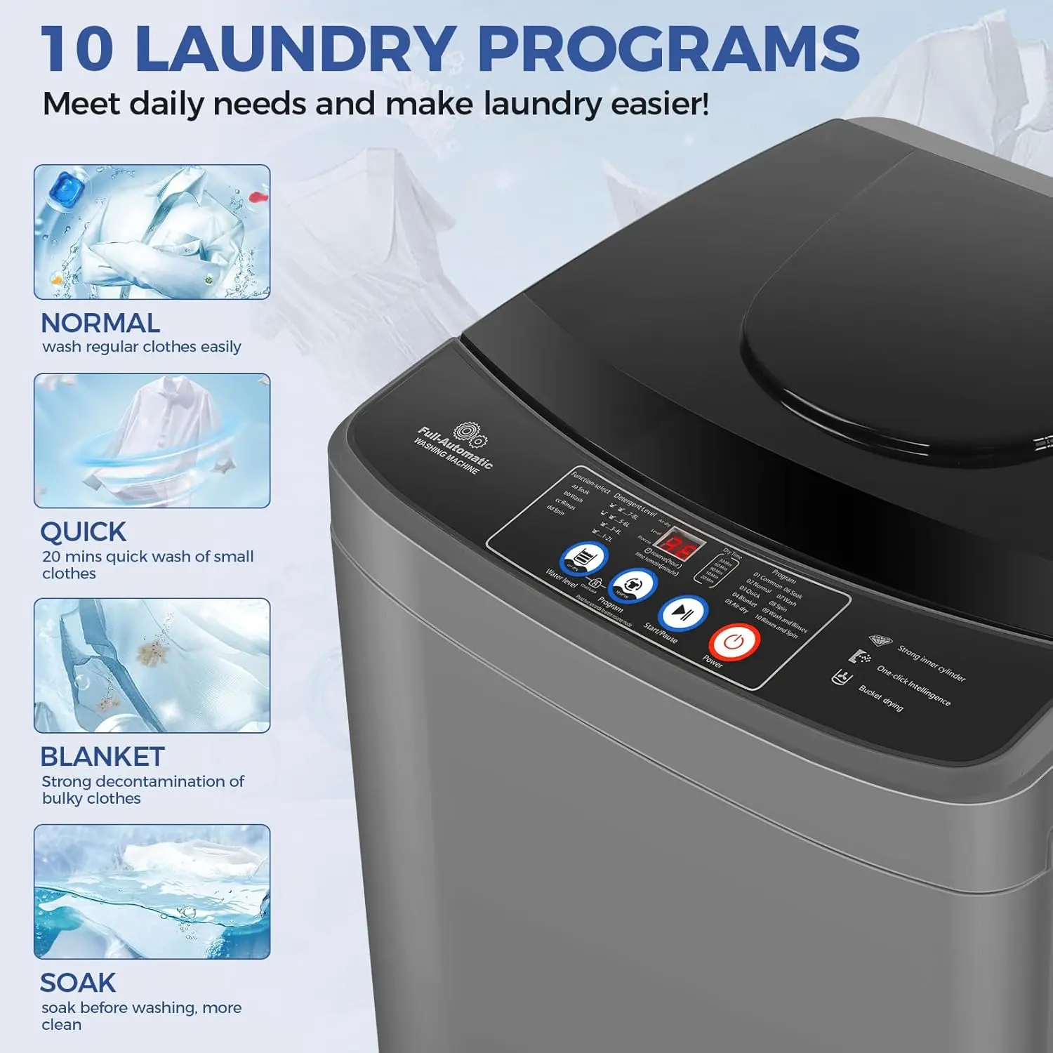 20lbs Portable Apartment Ventless Washer & Spin Dryer - Image 3