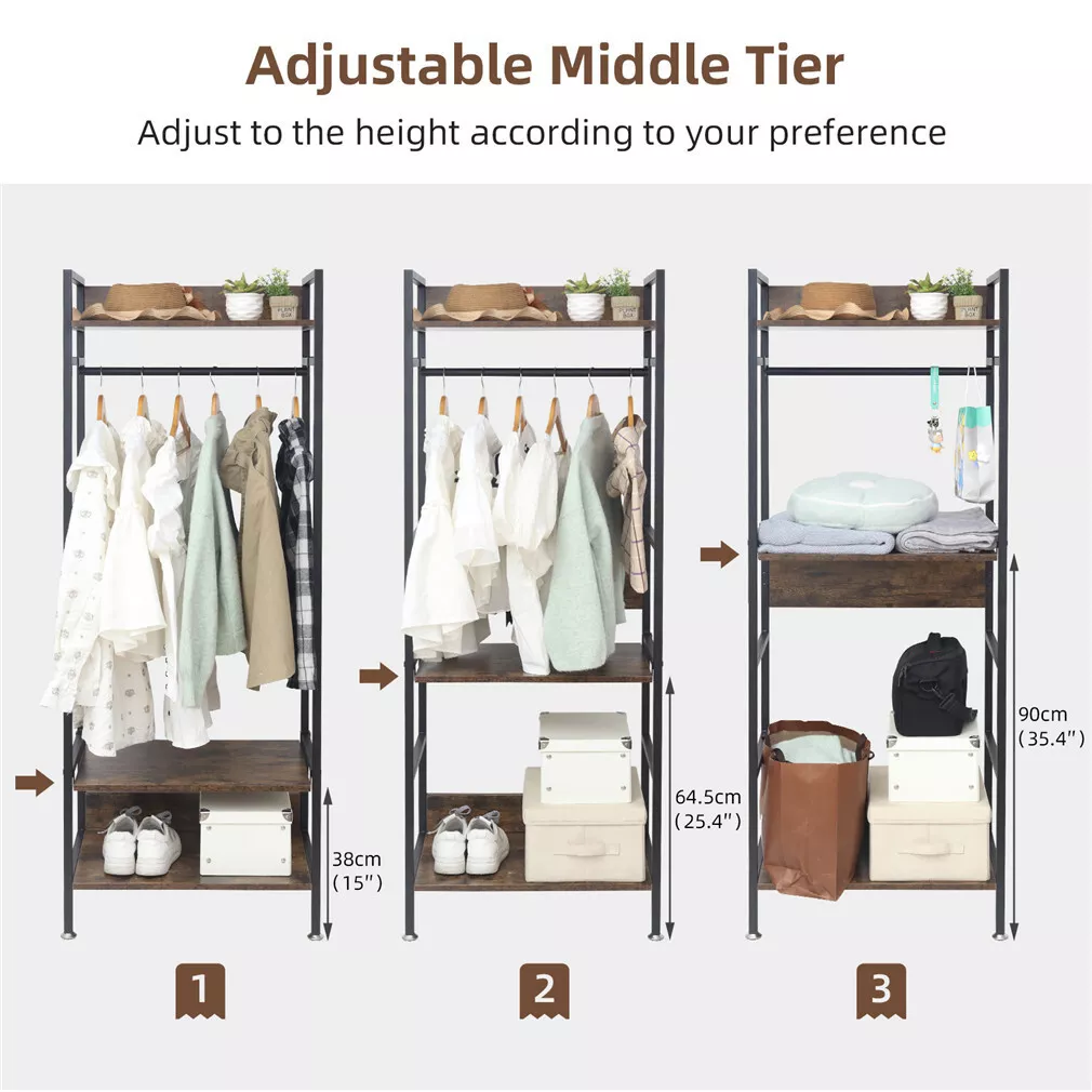 23" Heavy Duty Wardrobe Clothes Rack - Image 4