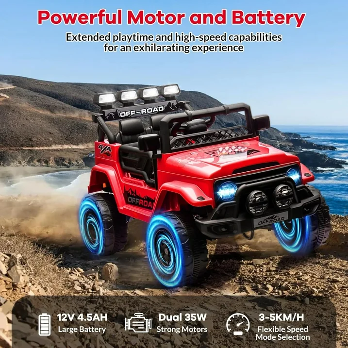 24V2 Jeep Kids Ride-On Car W/ Remote Control Electric Toy - Image 7