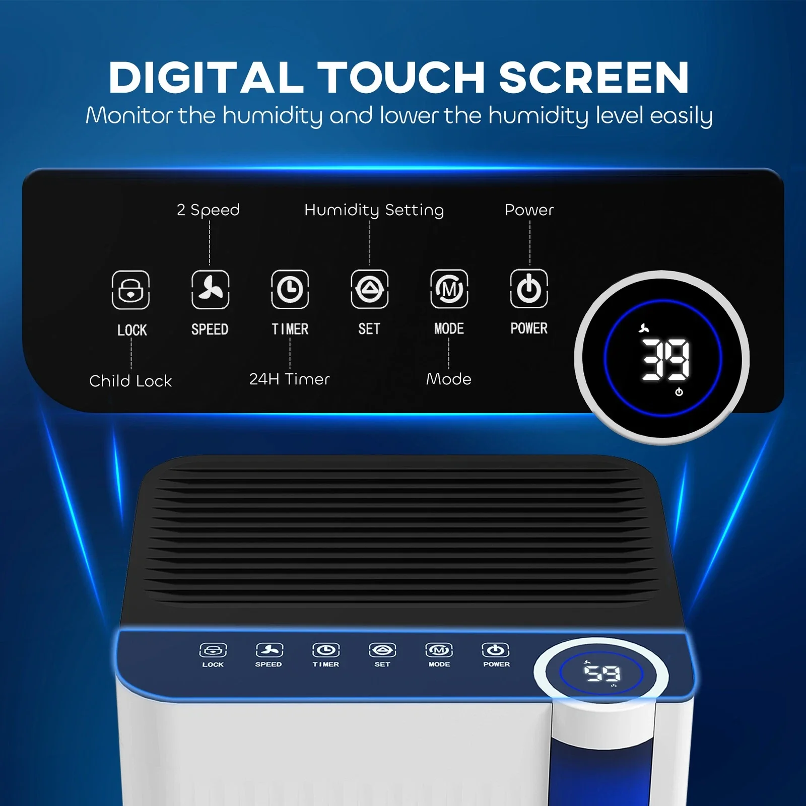 25 Pints Small Portable Dehumidifier - Image 3
