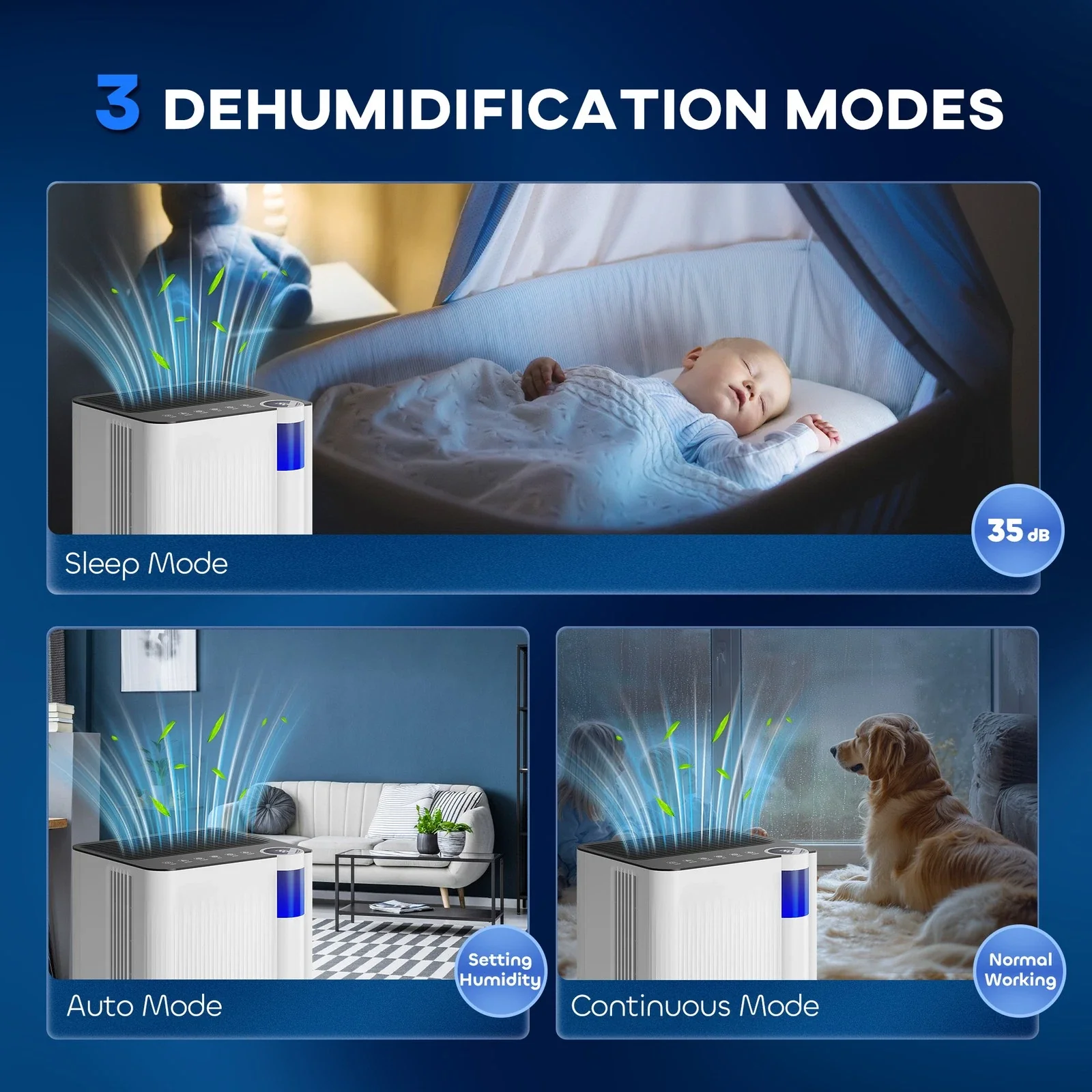 25 Pints Small Portable Dehumidifier - Image 4