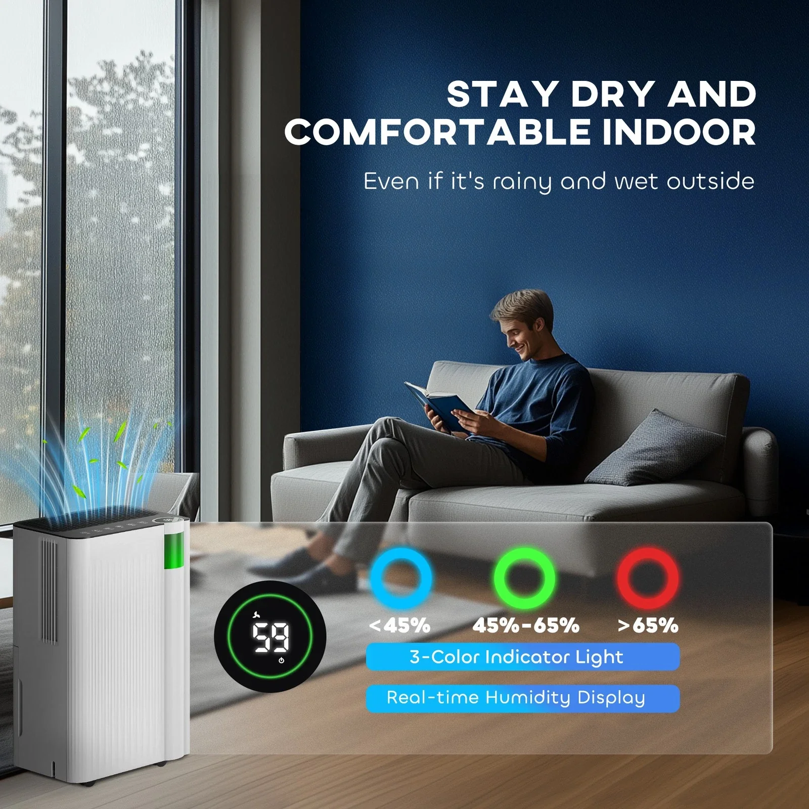 25 Pints Small Portable Dehumidifier - Image 7