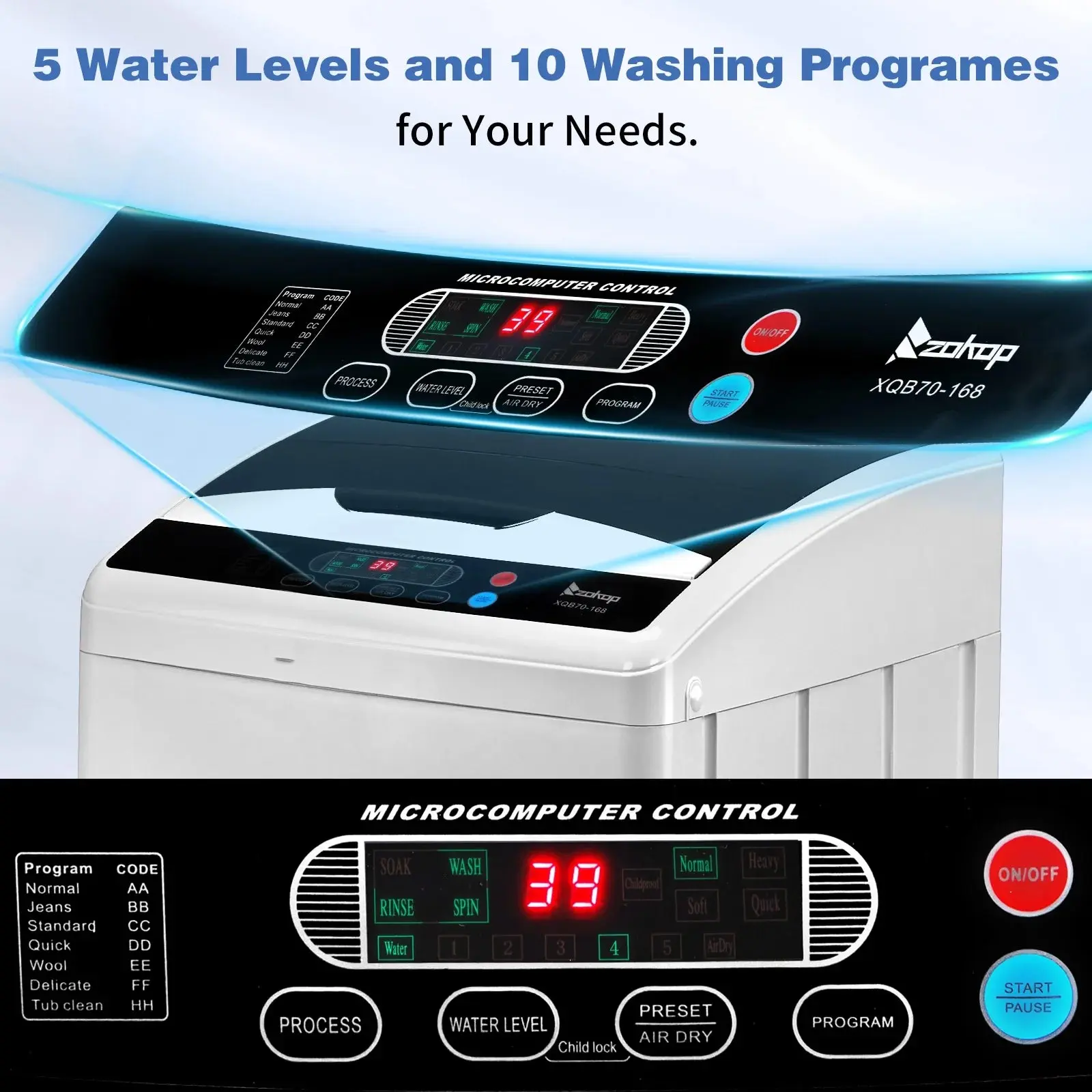 25lbs Portable Apartment Ventless Washer & Spin Dryer - Image 4