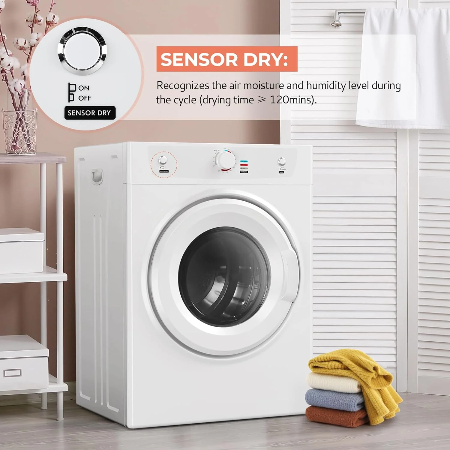 26lbs Portable Tumble Dryer Machine - Image 2