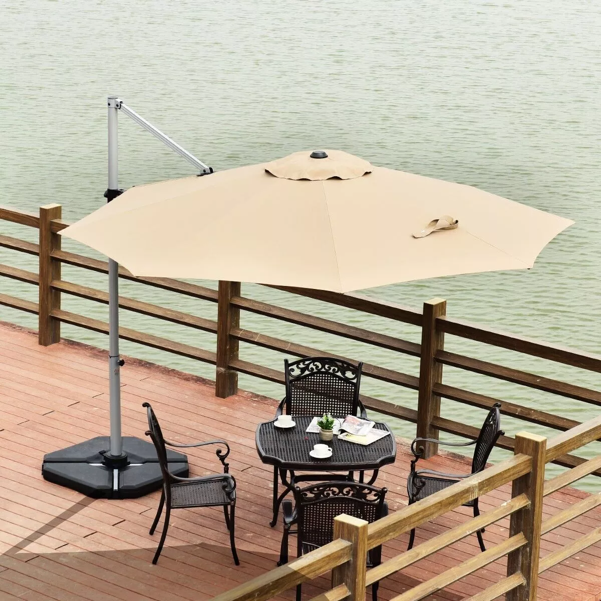 3.3x3.3 Large Outdoor Garden Cantilever Umbrella