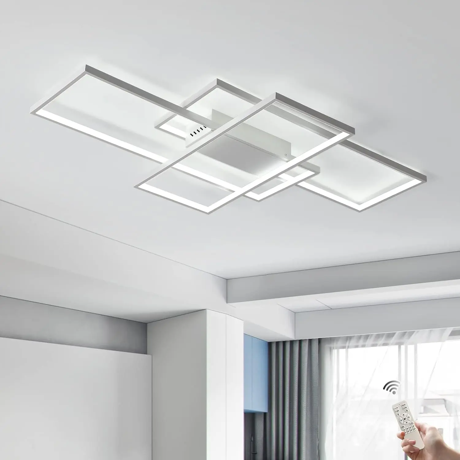 3 Geometric LED Flush Mount Ceiling Light - Image 7