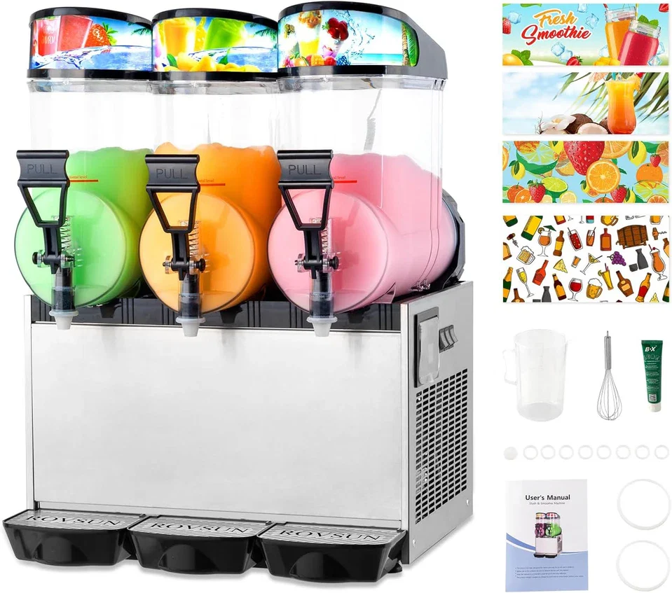 3 Tank Commercial Daiquiri Slush Machine - Image 2