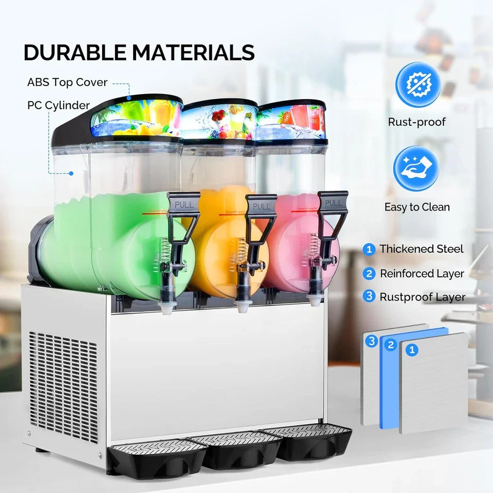 3 Tank Commercial Daiquiri Slush Machine - Image 4