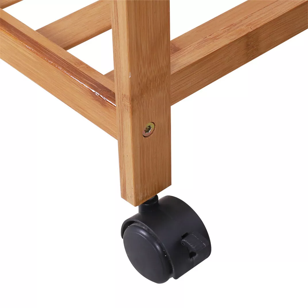 30" Heavy Duty Wood Wardrobe Clothes Rack - Image 3