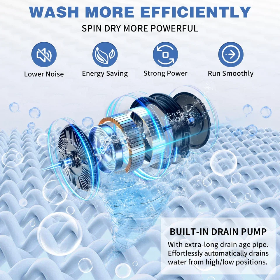 30lbs Portable Apartment Ventless Washer & Spin Dryer - Image 6