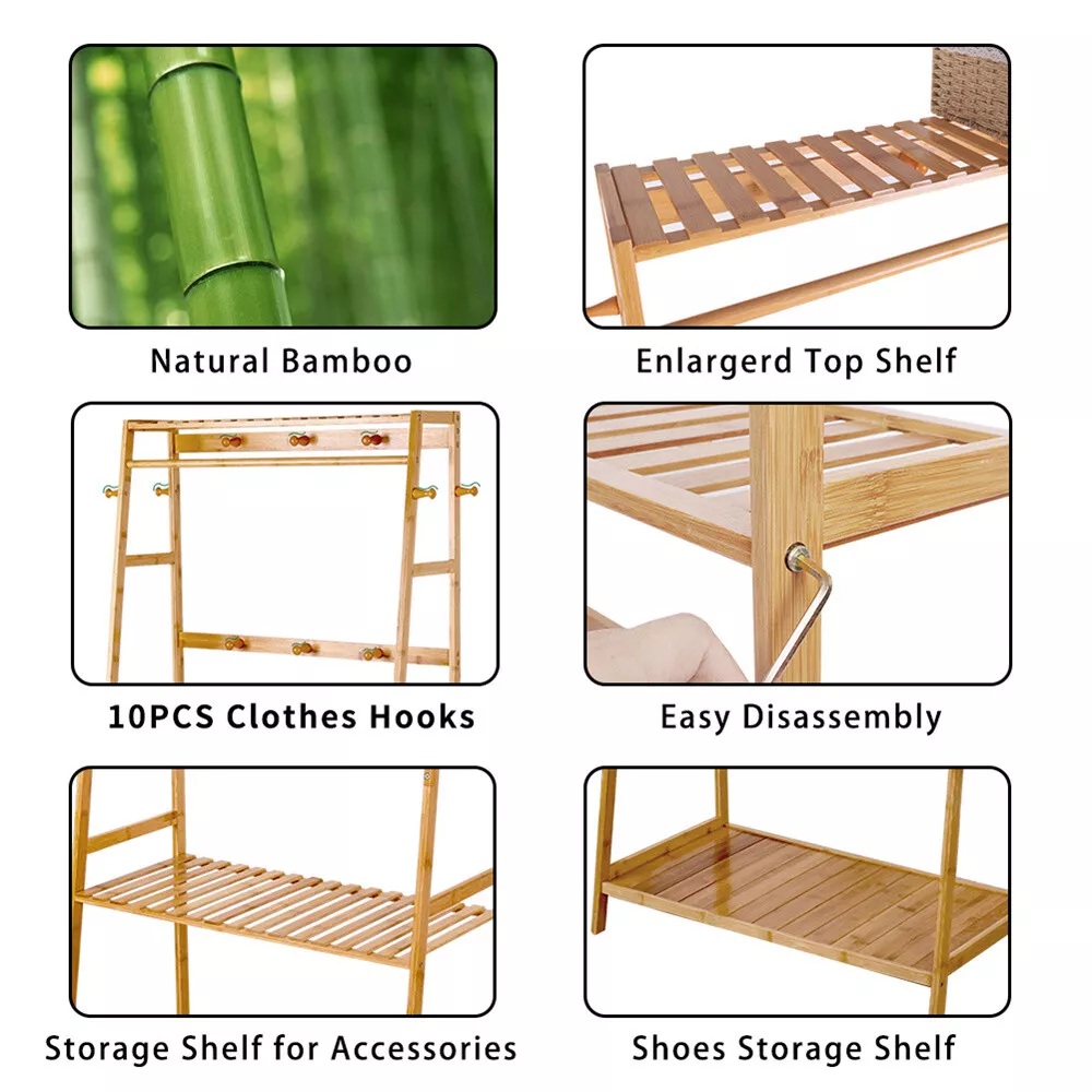 31" Heavy Duty Wardrobe Clothes Rack - Image 5