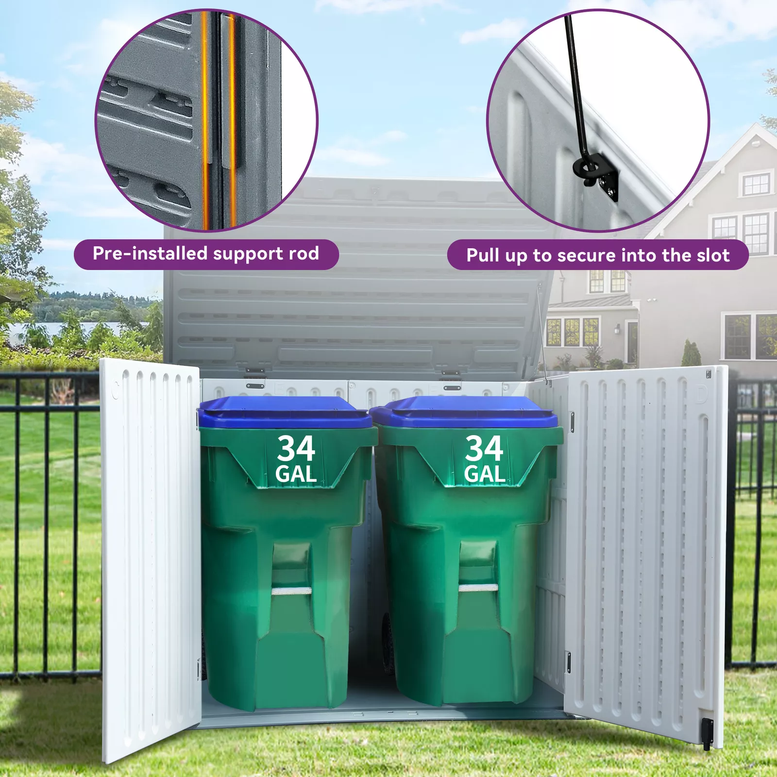 35 Cu Ft Small Outdoor Utility Storage Shed - Image 5