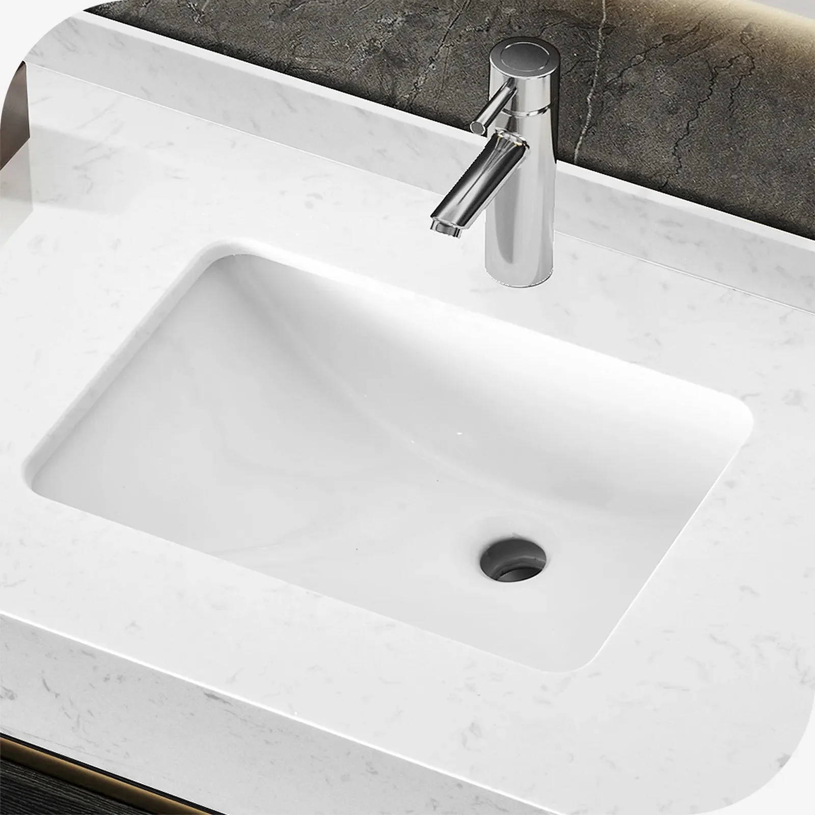 39" Wall Mounted Bathroom Vanity Cabinet With Sink - Image 5
