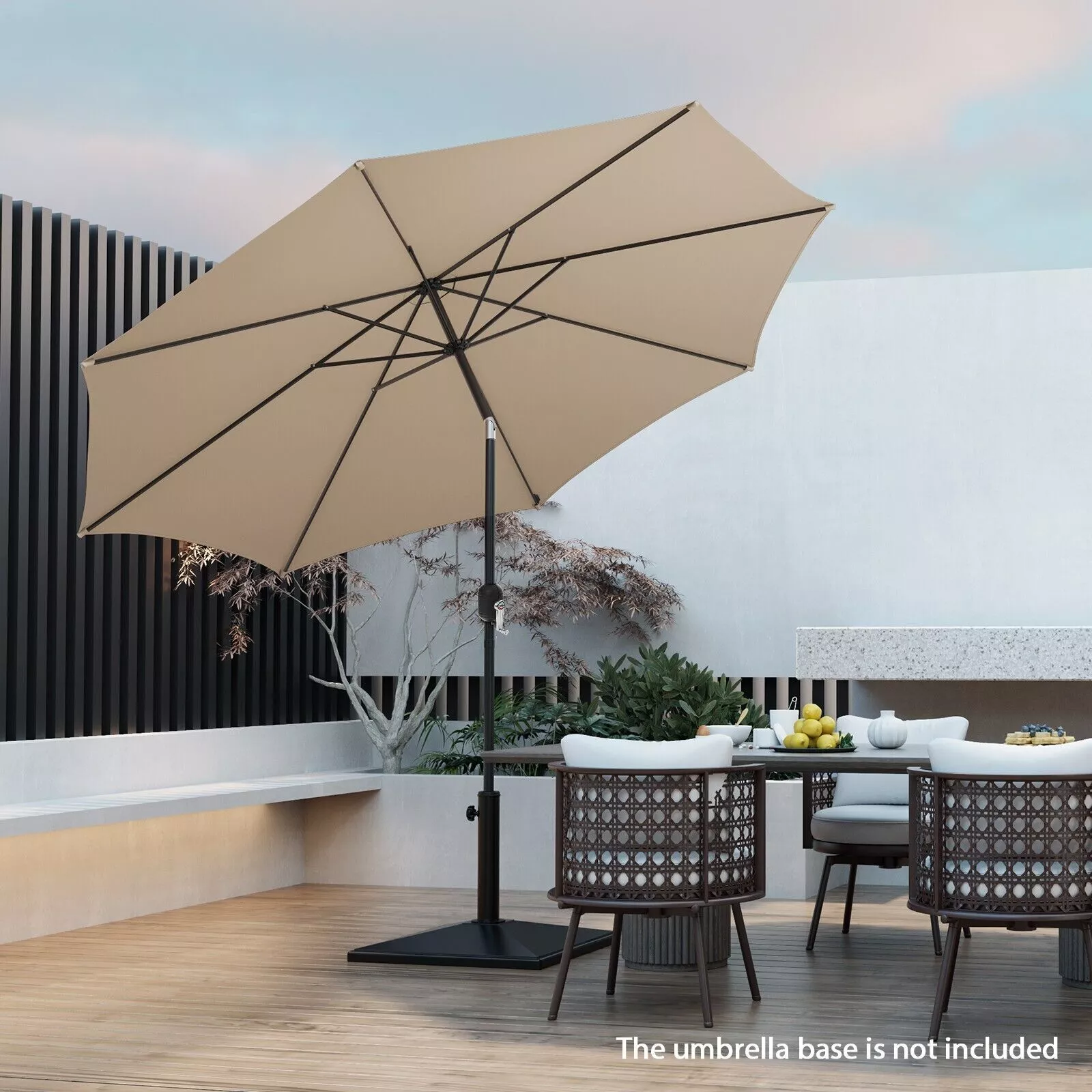 3x3 Large Outdoor Garden Umbrella - Image 2