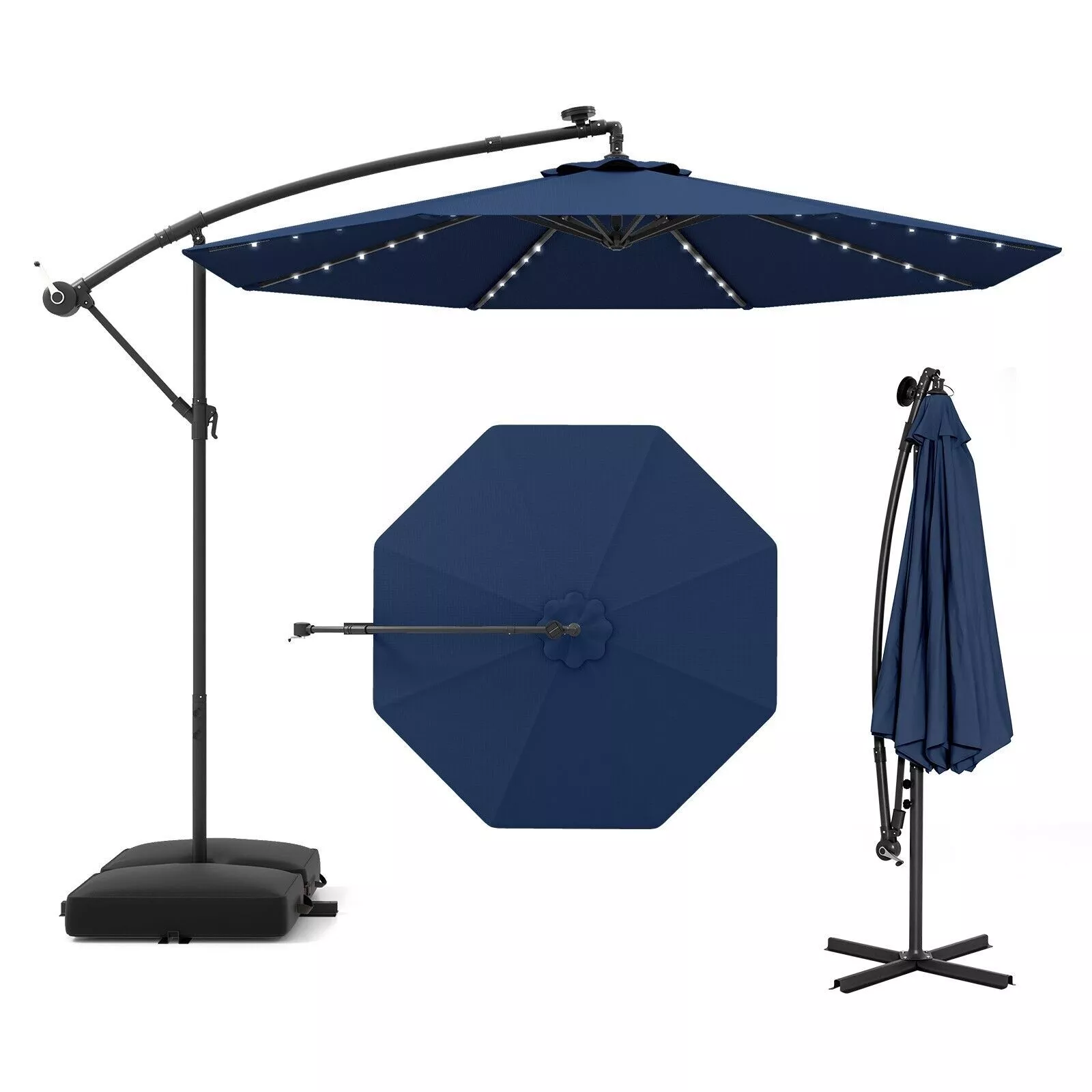 3x3 LED Large Outdoor Garden Umbrella - Image 7