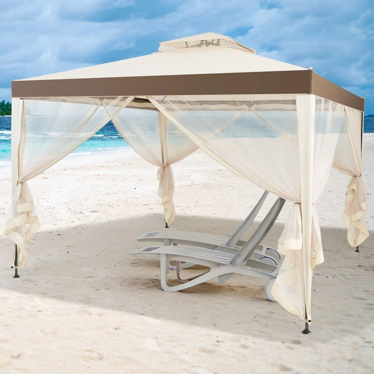 3x3 Outdoor Garden Gazebo With Sides