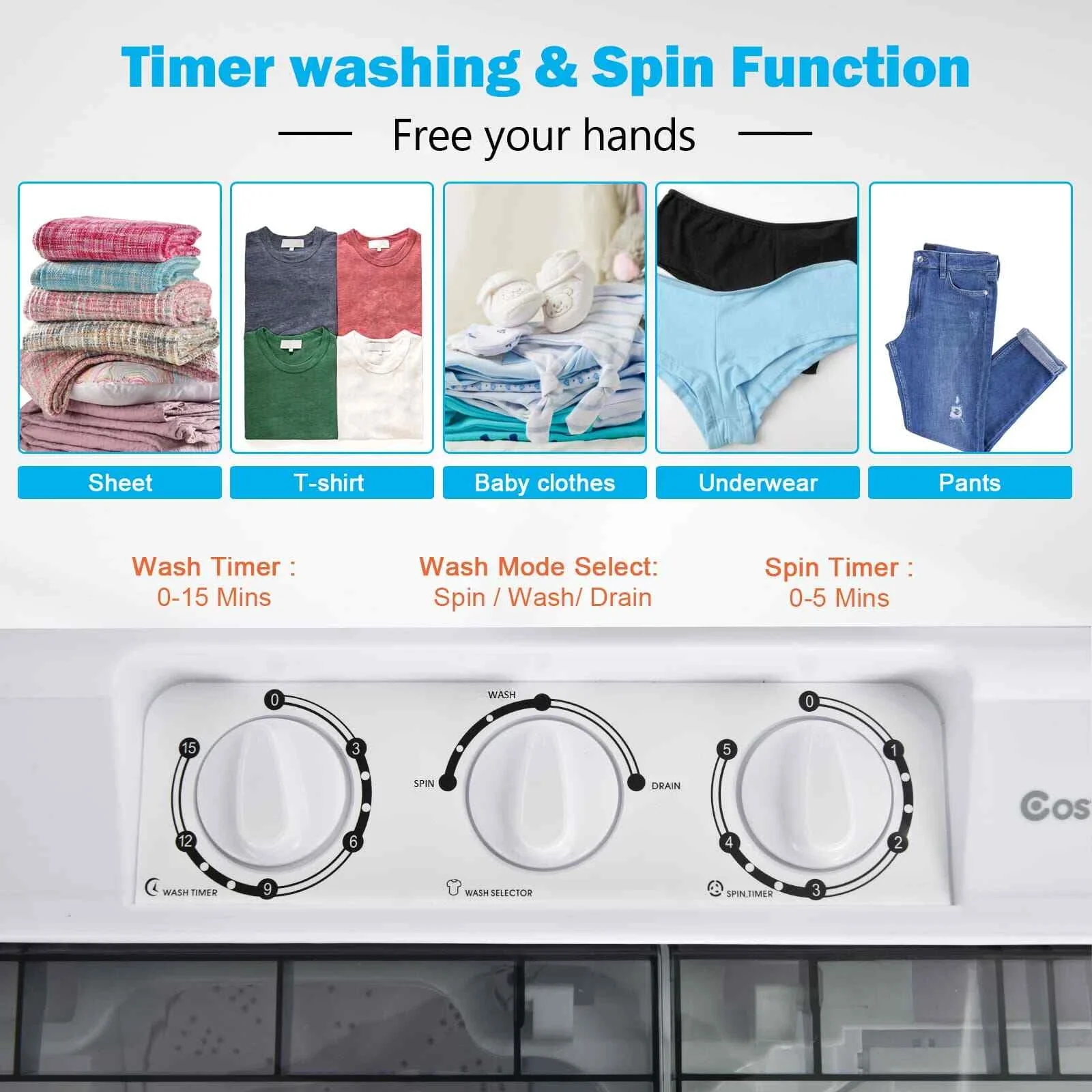 4.5KG Portable Washing Machine & Spin Dryer - Image 5
