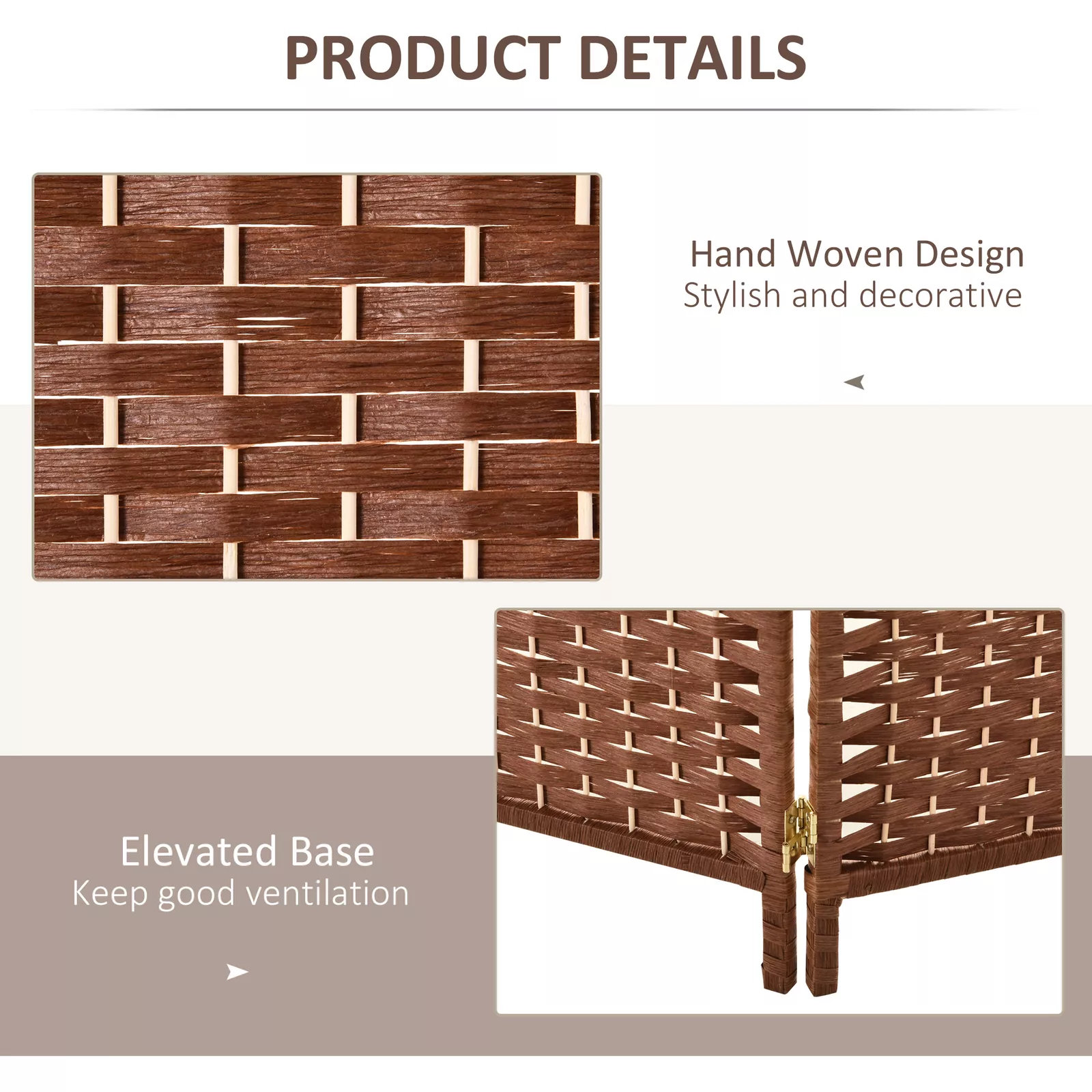 4 Panels Room Dividers Partition Wall - Image 5