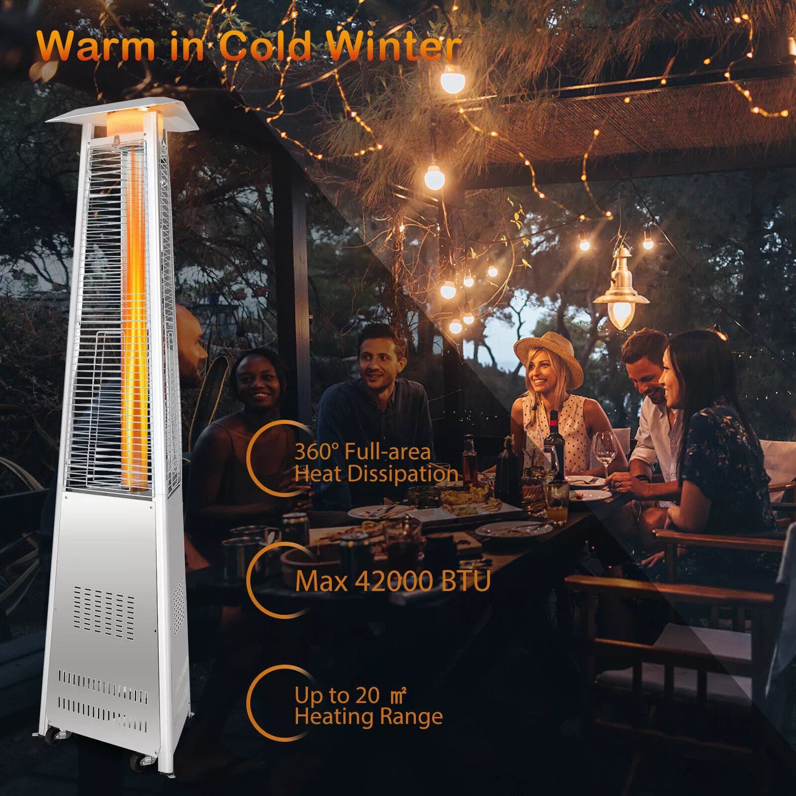 42000 BTU Outdoor Patio Gas Heater - Image 4