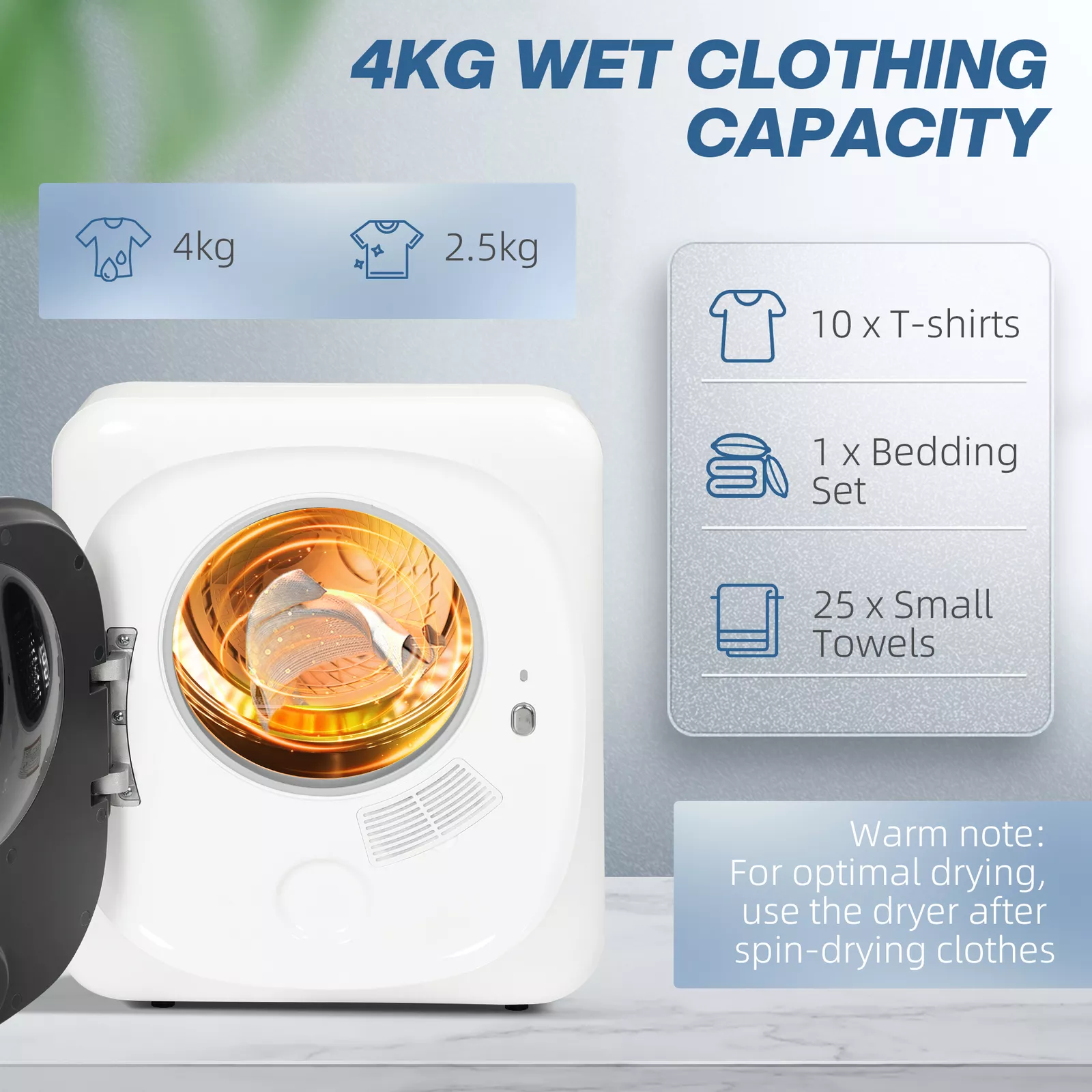 4KG Electric Vented Tumble Dryer - Image 5