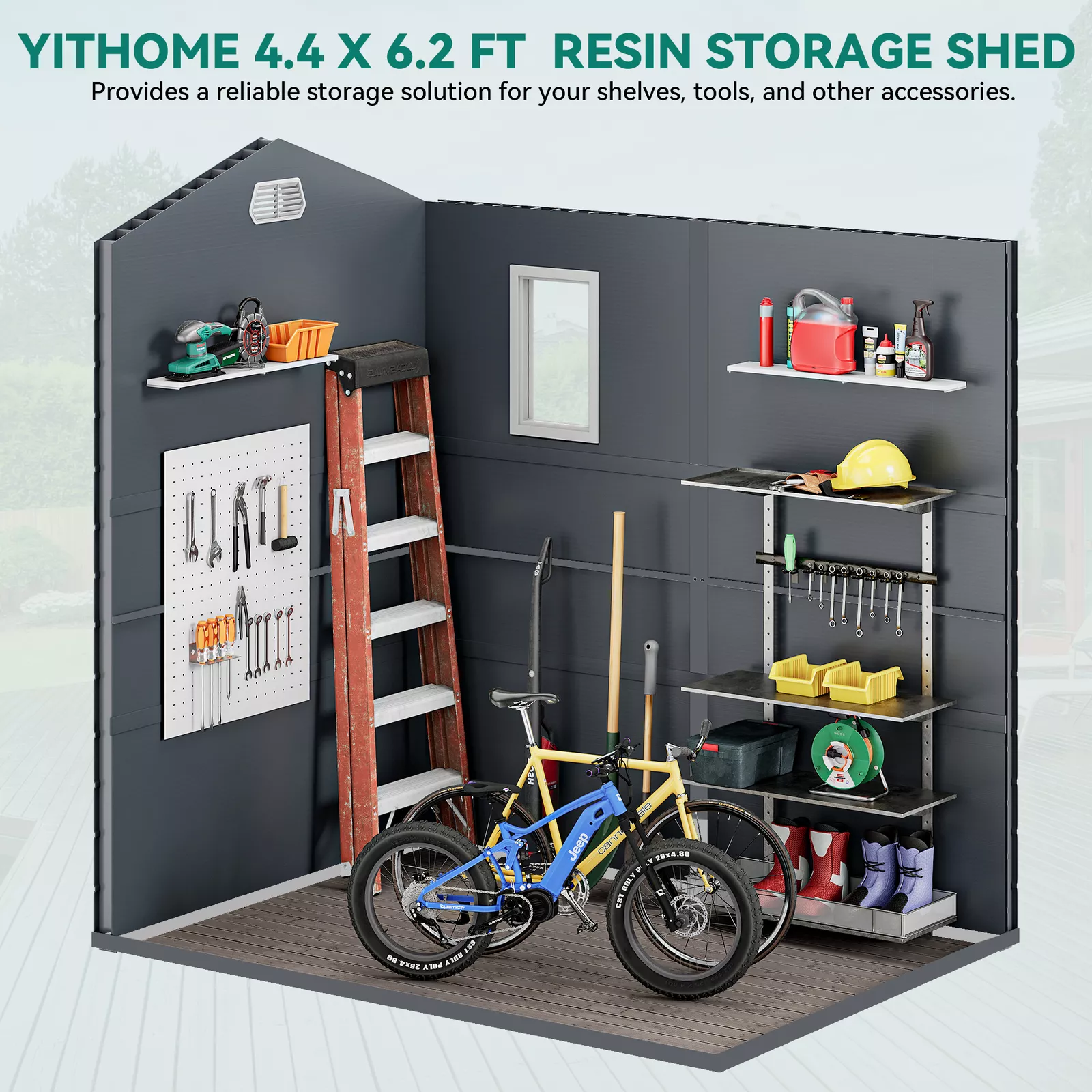 4x6 Outdoor Utility Storage Shed - Image 4