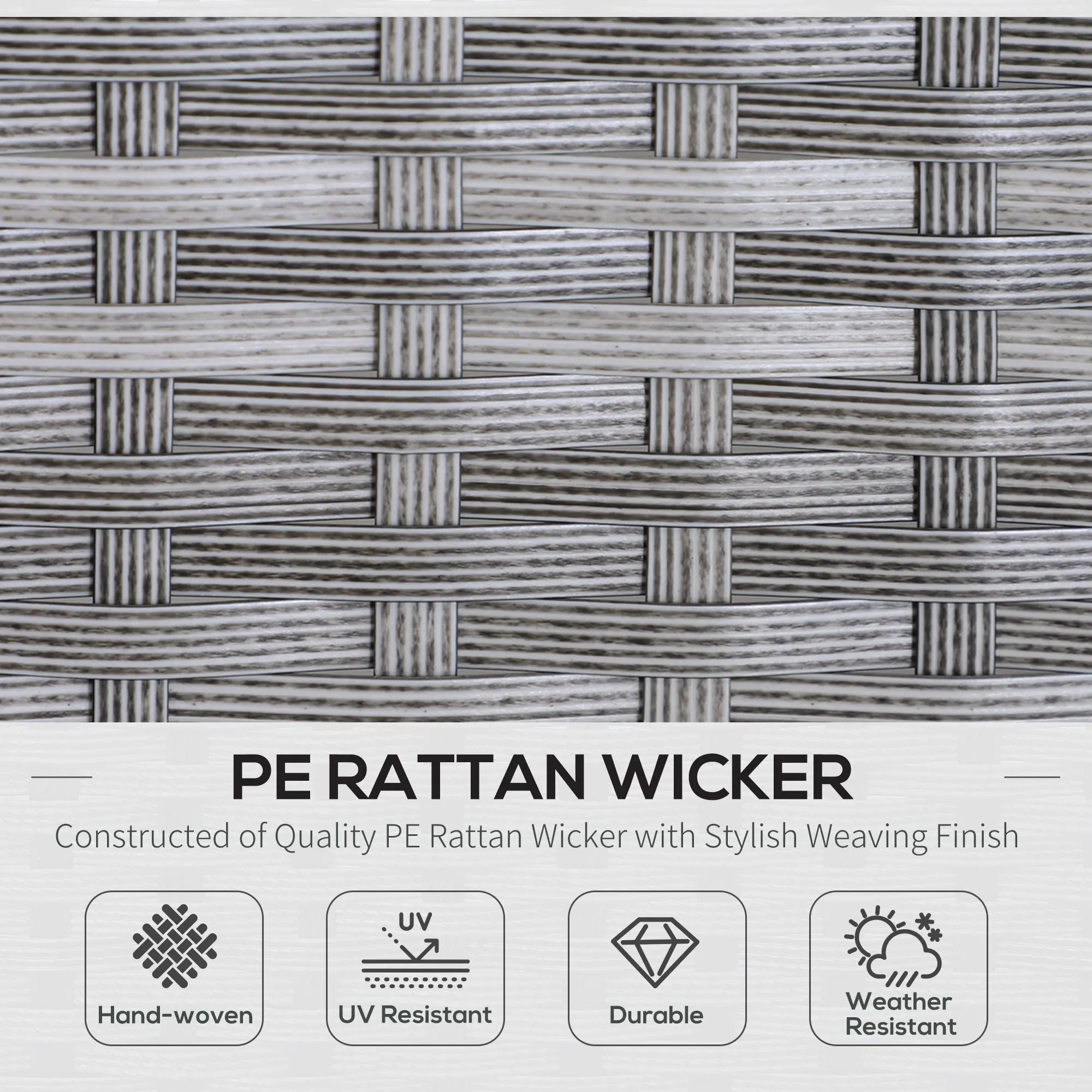 5 Piece Rattan Outdoor Patio Couch Set - Image 3