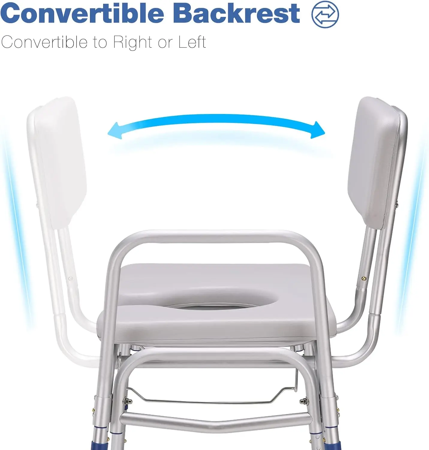 500lbs Shower Transfer Bench With Commode - Image 4