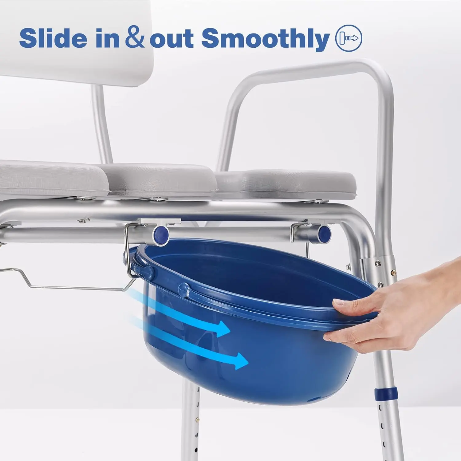 500lbs Shower Transfer Bench With Commode - Image 5