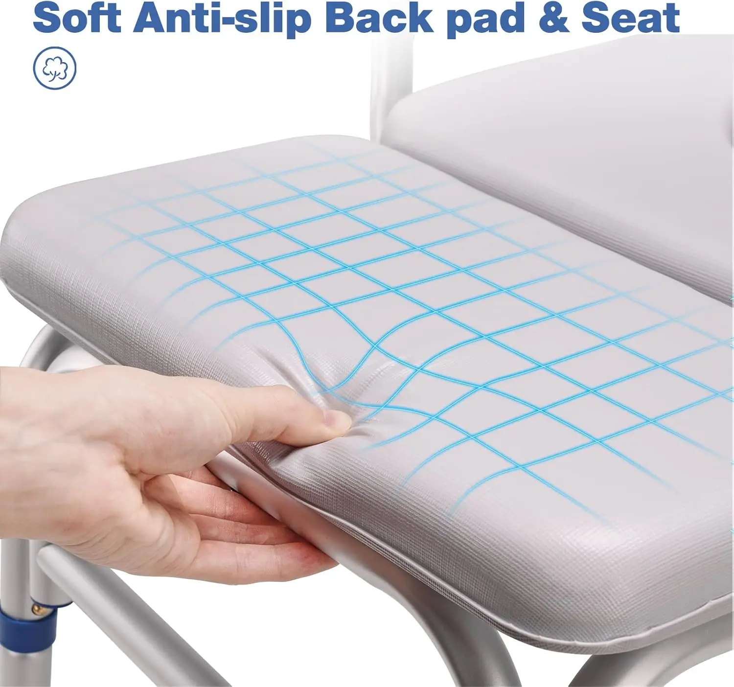 500lbs Shower Transfer Bench With Commode - Image 6