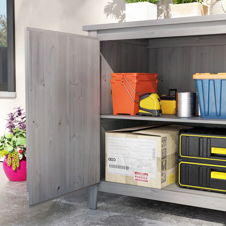 55lbs Wooden Outdoor Garden Shed - Image 6
