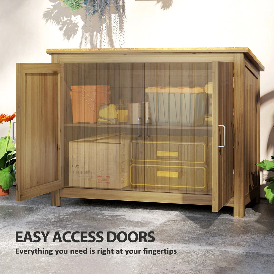 55lbs Wooden Outdoor Garden Shed - Image 5
