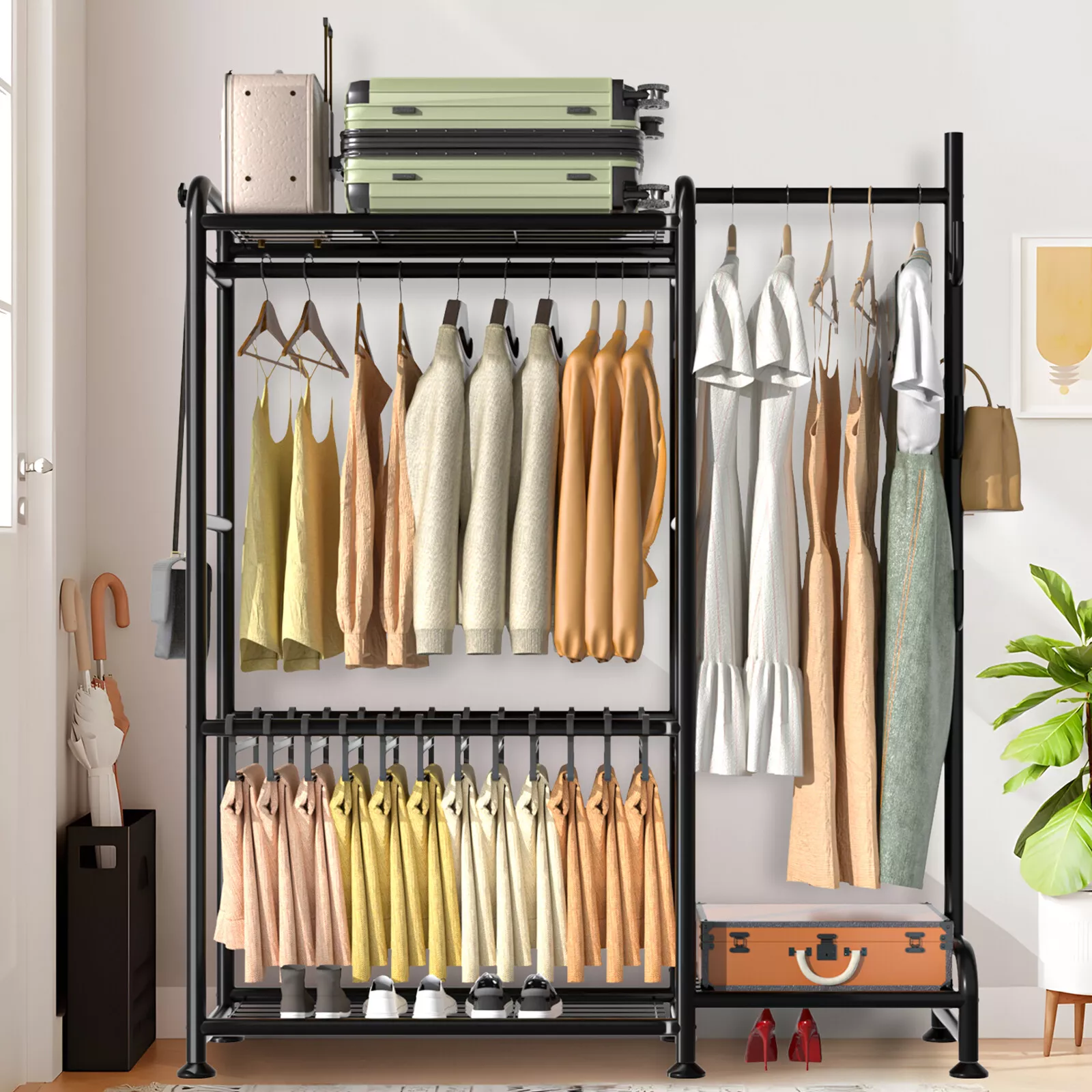 58" Heavy Duty Wardrobe Clothes Rack - Image 3